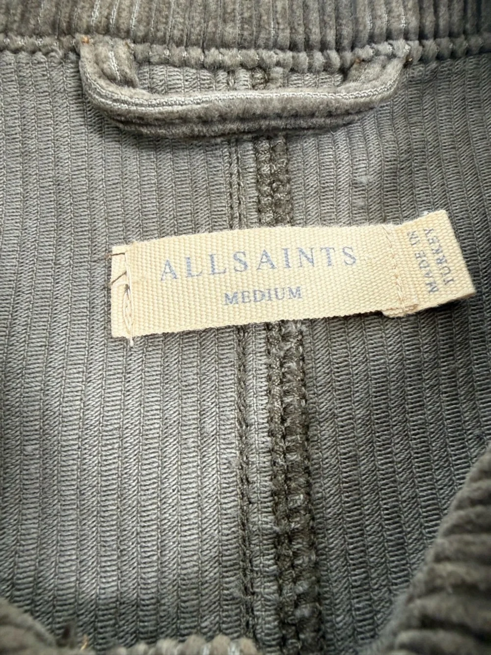 All Saints Men's Corduroy Shirt Jacket - Olive Gray